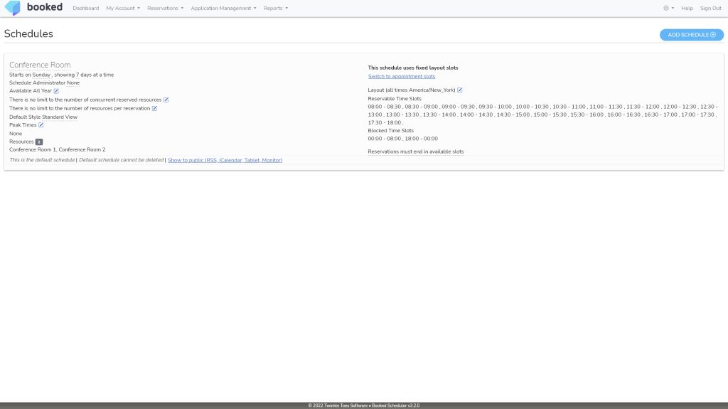 Booked - Manage Schedules